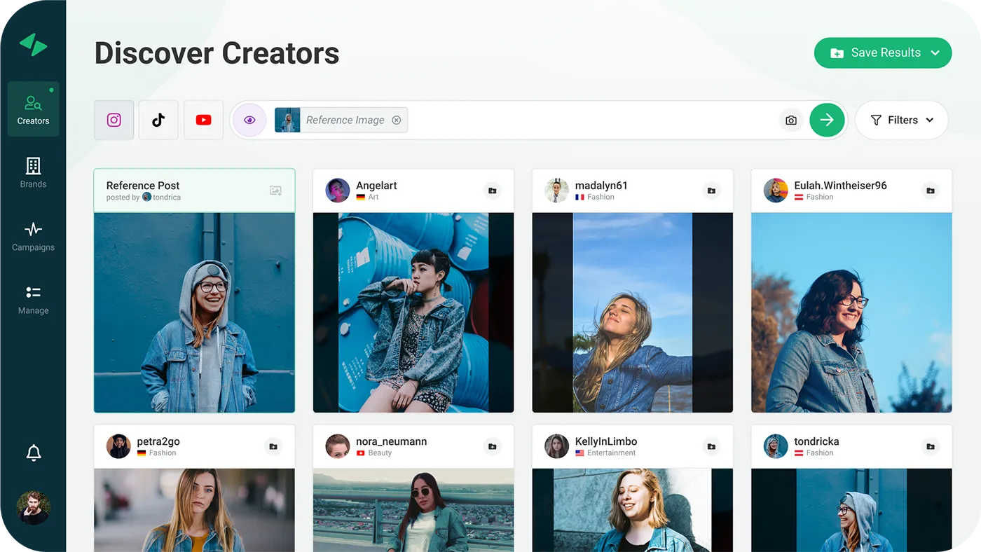 Influencer discovery with Storyclash